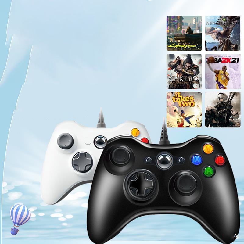 Tay cầm cho PC Xbox 360 SF1 đèn vàng FullSkill Fifa - Hỗ trợ Android TV Box, Smart TV, Smartphone Support OTG