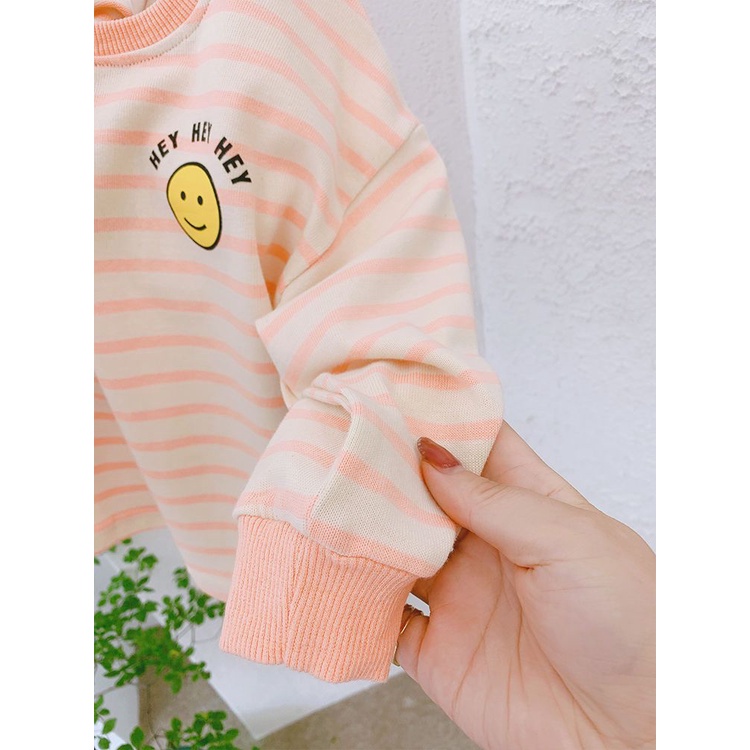[Babycat] Hàng Có Sẵn Áo Sweater Kẻ Sọc Màu Trơn Phong Cách Nhật Bản Hàn Quốc Siêu Đáng Yêu Thời Trang Mùa Thu 2022 Mới Cho Bé Trai Và Bé Gái
