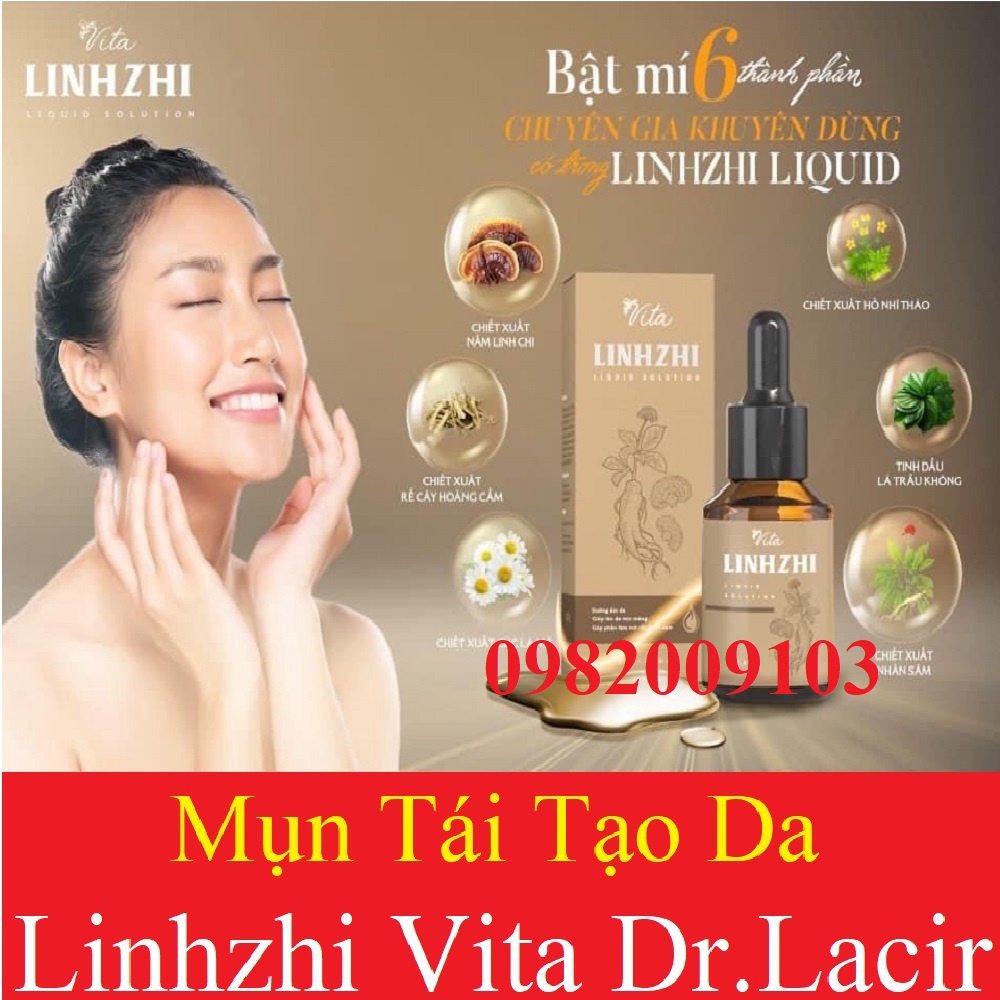 Mụn Tái Tạo Linhzhi Vita Drlacir ,Giúp giảm thâm,mụn,co nhỏ lỗ chân lông,giúp da căng bóng,sáng mịn[CHÍNH HÃNG DR LACIR]
