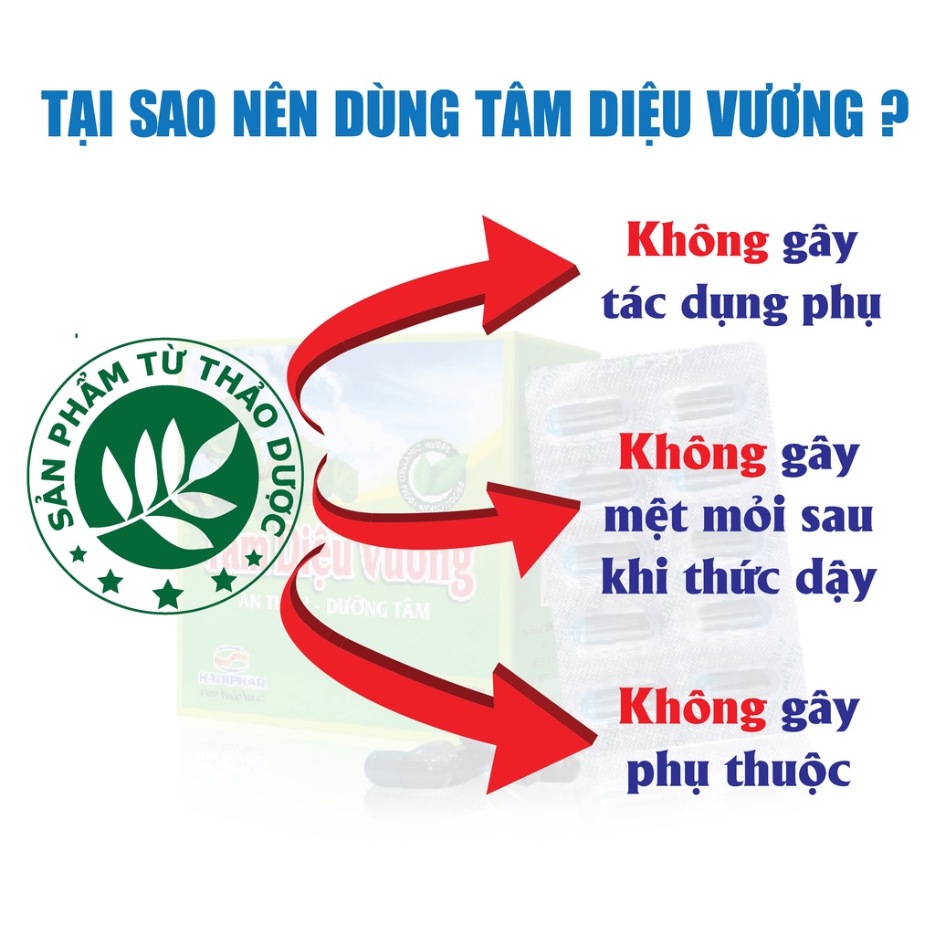 Viên uống ngủ ngon an thần giảm stress Tâm Diệu Vương