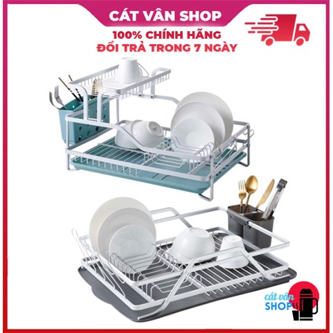 Kệ úp chén dĩa 2 tầng Lock&Lock chất liệu nhôm nhẹ chắc chắn LDR204 LDR207
