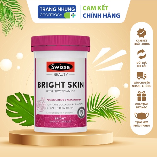 Viên uống trắng sáng da cao cấp Swisse Beauty Bright Skin 60 Viên