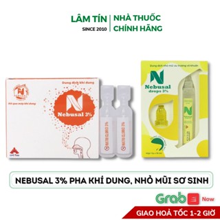 Dung dịch khí dung Nebusal 3% - Vệ sinh đường thở mũi, họng