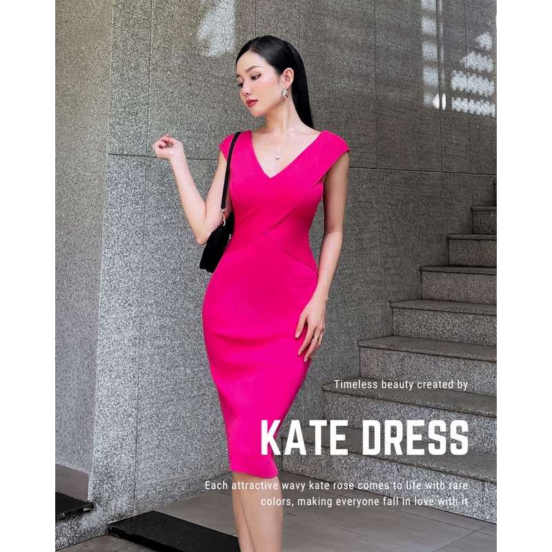 IZZIE - Kate Dress V328 - Váy đầm body trễ vai sang trọng quyến rũ V328