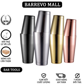Boston shaker 2 đáy - dụng cụ bartender - chất liệu inox 304 - dung tích 550ml/750ml