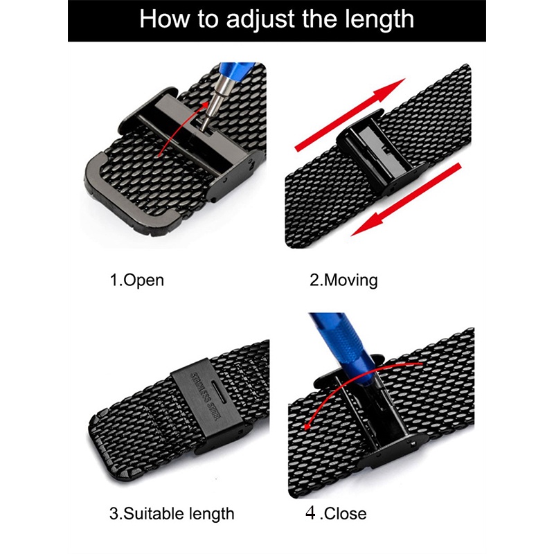 Dây Đeo Inox Dạng Lưới Cho Đồng Hồ Thông Minh Amazfit T-Rex 2