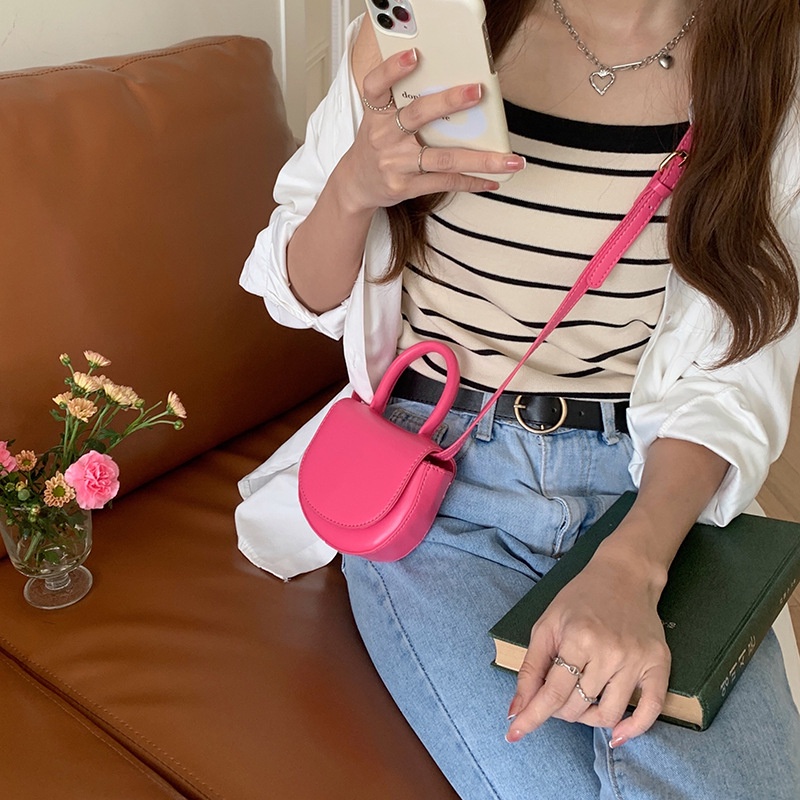 Túi Xách Mini Màu Sắc Đơn Giản Cho Nữ