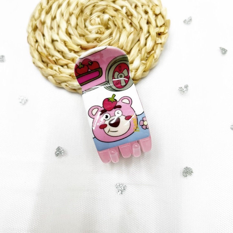 Kẹp tóc càng cua 5 răng Honey hình gấu dễ thương