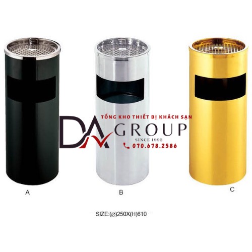 *CÓ GIÁ ƯU ĐÃI KHI LH TRỰC TIẾP*Thùng rác Inox gạt tàn thuốc tròn, Thùng rác gạt tàn văn phòng