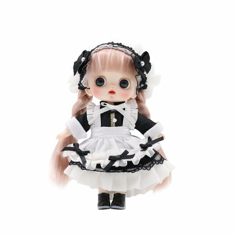 Búp Bê BJD 14cm Tỉ Lệ 1 / 12 Kèm Quần Áo Và Khớp Nối 12 Dễ Thương