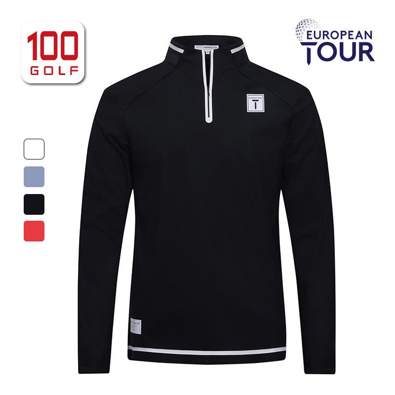 Europeantour golf costume nam dài tay t-shirt 21 mùa thu nam thể thao đứng cổ áo dài tay