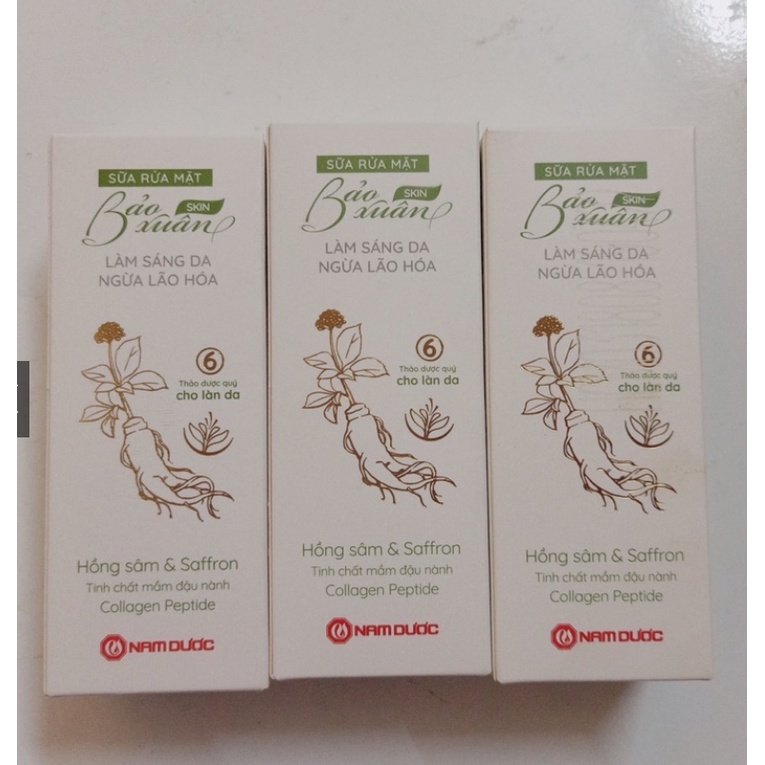 Sữa rửa mặt Bảo Xuân Skin làm sáng da - ngừa lão hóa hộp 1 tuýp 100g