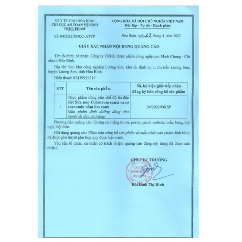 Sữa NON COLOSTRUM NẤM LIM XANH