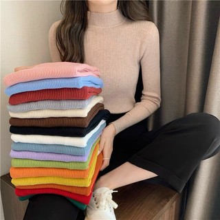 Áo len nữ cổ cao 3cm