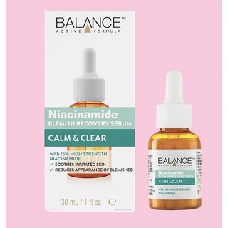 Serum Ngừa Mụn Mờ Thâm Balance Active Formula Niacinamide 15% Blemish Recovery 30ml