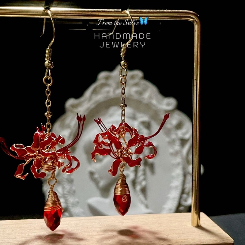 Khuyên tai nữ Bỉ ngạn hoa chế tác thủ công