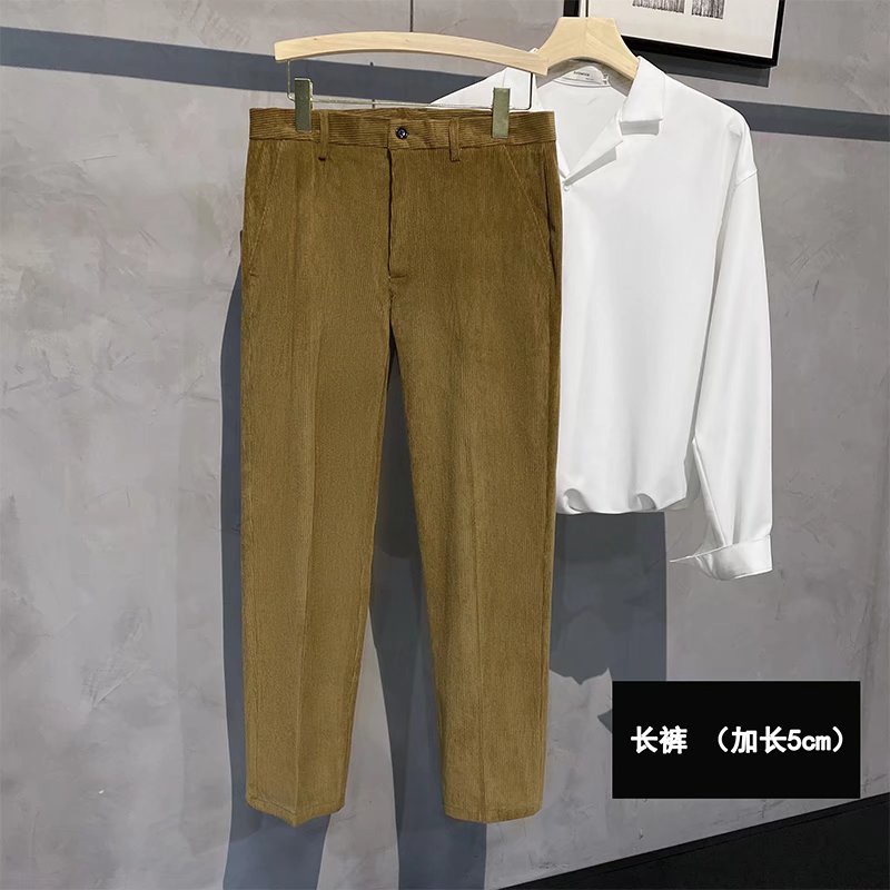 Quần Nhung Dày Ống Rộng Thời Trang Thu Đông Cá Tính Dành Cho Nam