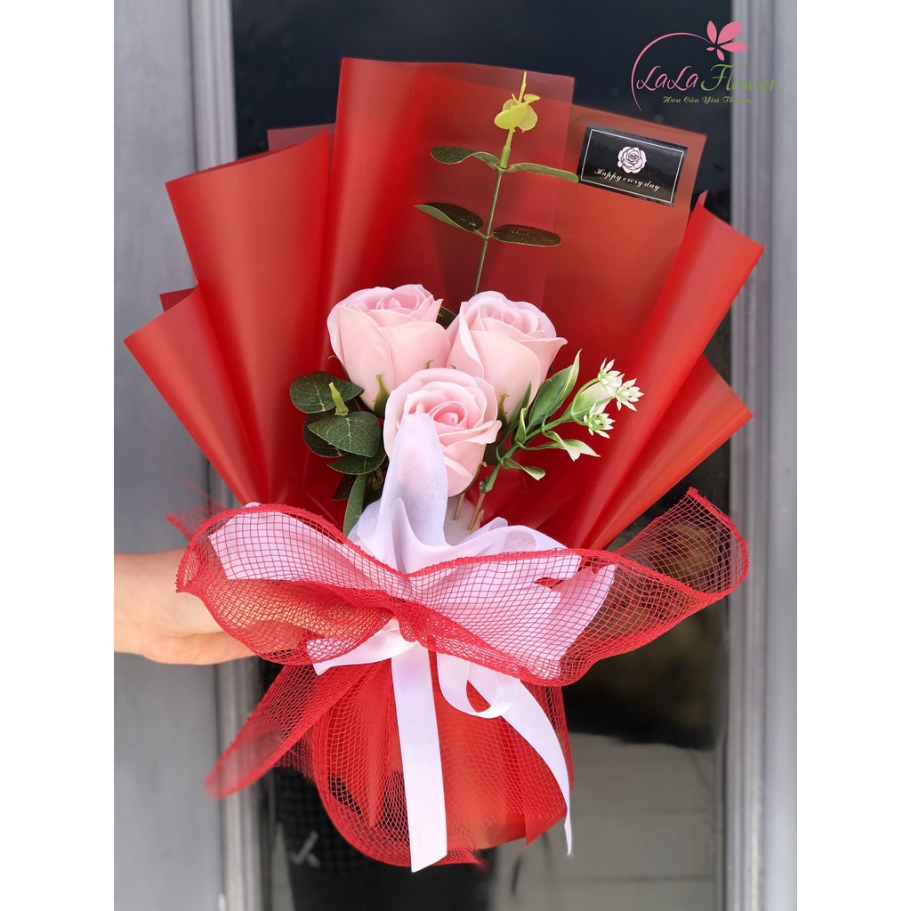 Bó Hoa Hồng Sáp Thơm 3 Bông - Hoa tặng mẹ 20/10, 8/3,quà tặng bạn gái valentine, sinh nhật