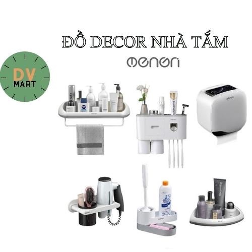 Kệ để đồ nhà tắm thông minh Oenen, Bộ phụ kiện phòng tắm - Hộp đựng giấy vệ sinh, thùng rác, bộ nhả kem kèm cốc từ tính