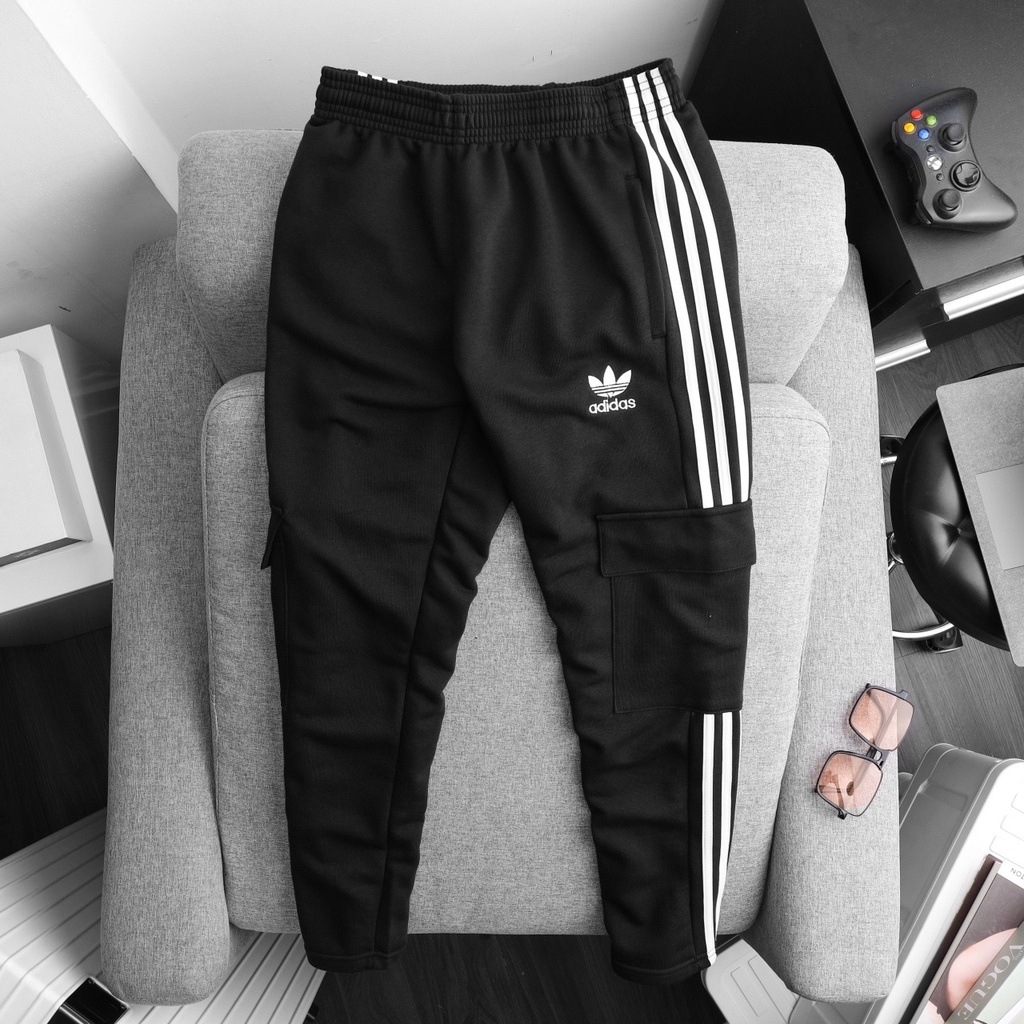 Quần dài nam Das cargo pants ống xuông chất liệu nỉ cotton khóa zip chắc chắn B41