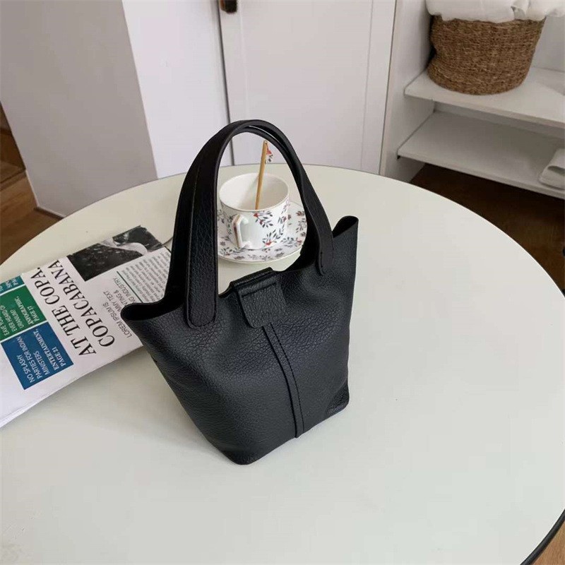 Ielgy Túi Xách Da Mềm Họa Tiết Vân Vải Phong Cách Hàn Quốc Cho Nữ