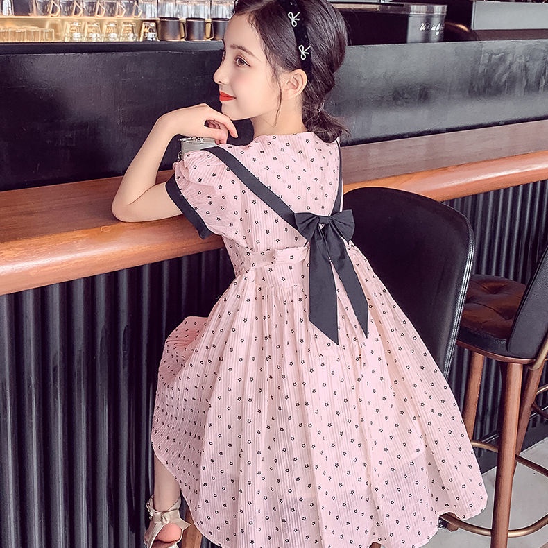 Đầm Chấm Bi Phong Cách Mới 2022 Cho Bé Gái