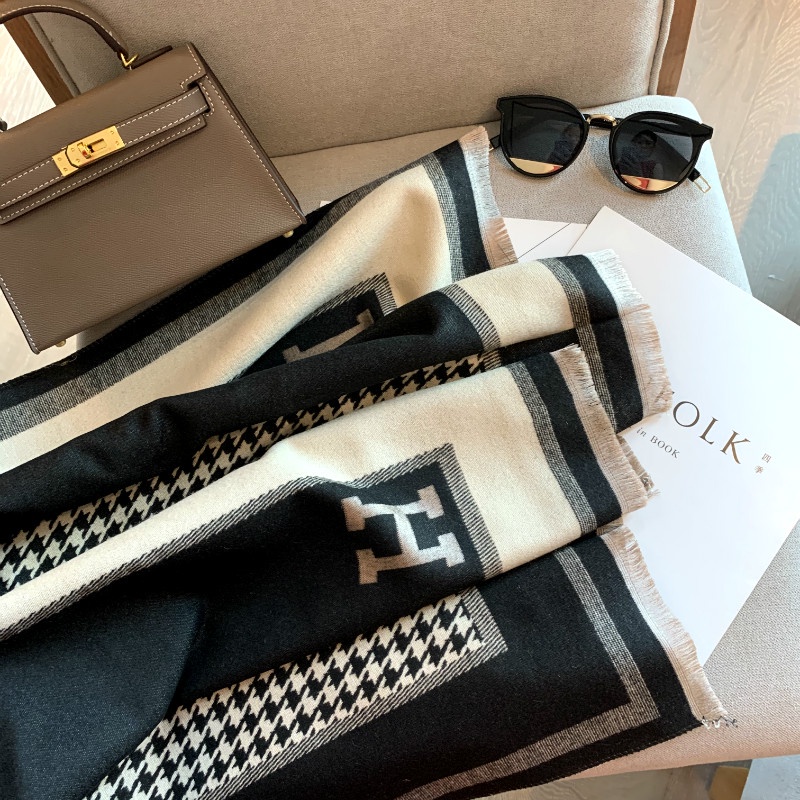 KH01 Khăn mùa đông chữ H cao cấp hàng loại 1 thời trang mẫu mới nhất 2023 190*65