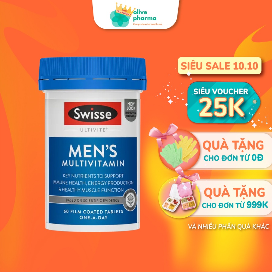 Swisse men's ultivite - vitamin tổng hợp Úc dành cho Nam