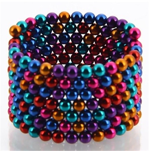 Bộ Bi Xếp Hình BuckyBalls Rainbow 8 màu 216 viên đường Kính 5 mm Hộp Nhôm