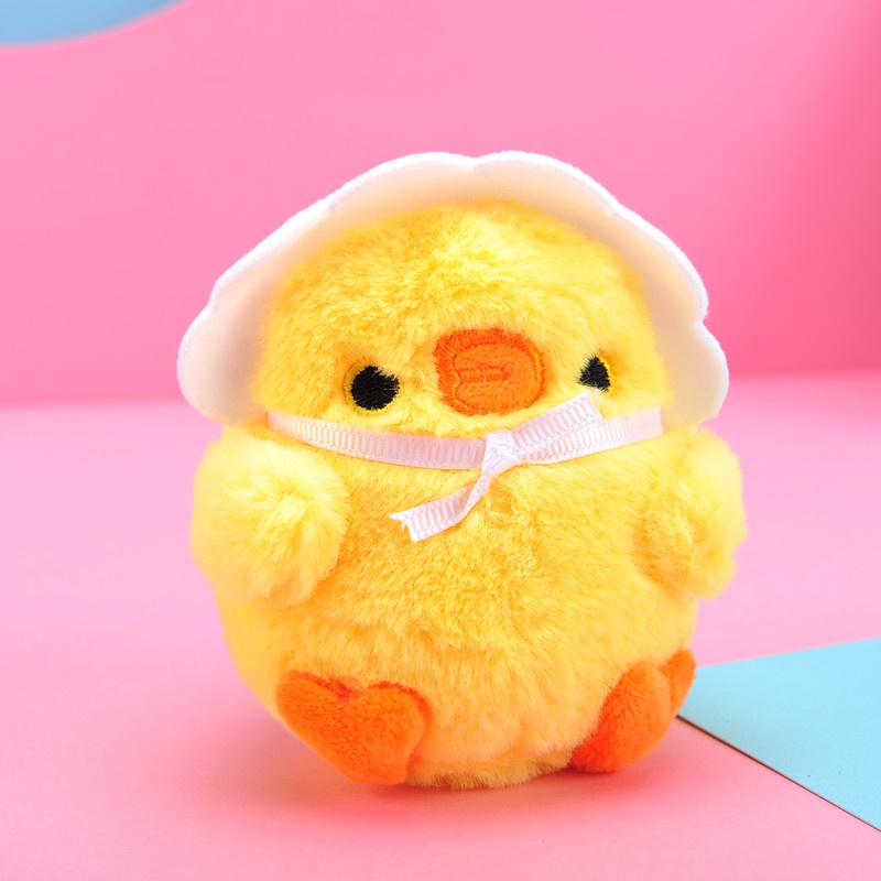 Móc Khóa Gà Chubby Nhồi Bông Dễ Thương