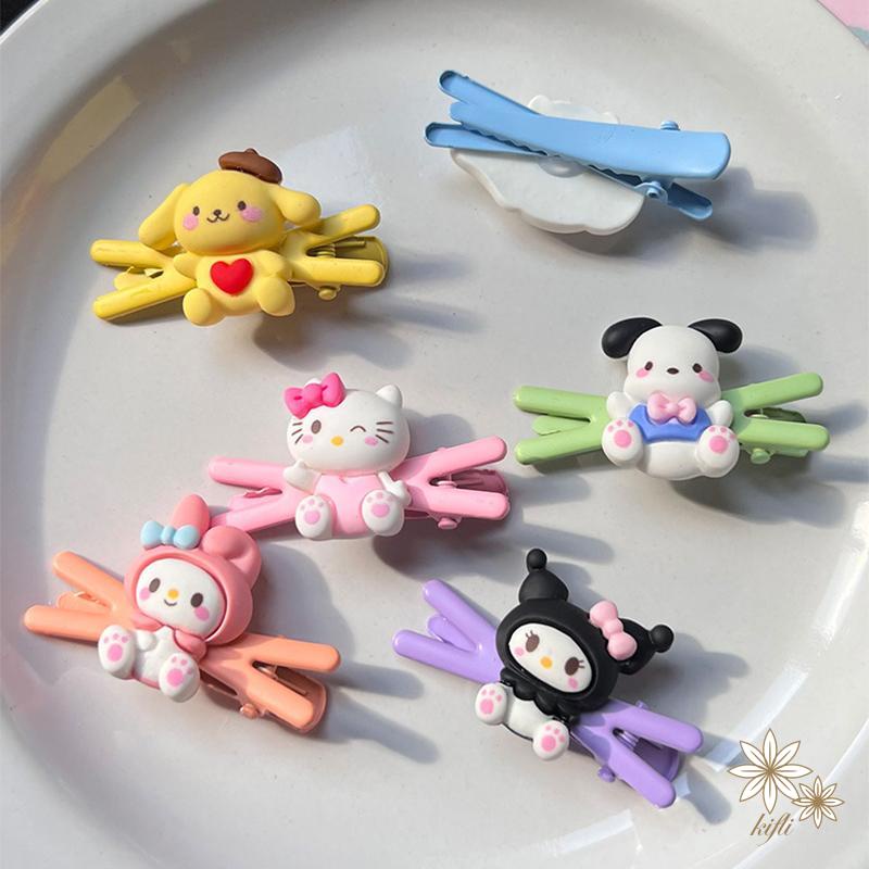 Kẹp Tóc Mái Hình Chữ X / Cinnamoroll Dog Kuromi Hoạt Hình Cho Nữ Sinh