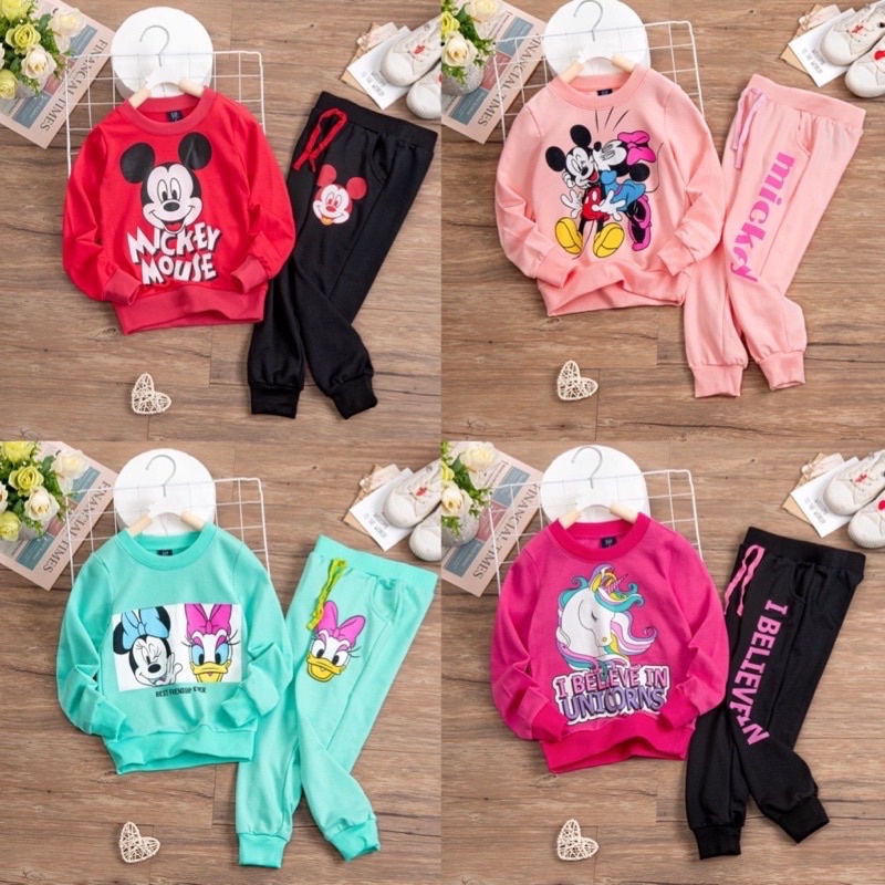 Bộ nỉ da cá g.ap bé gái đại 4-14y vnxk