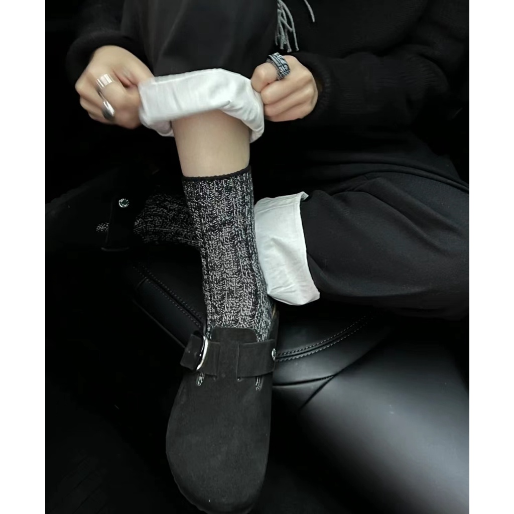 Dép Birkenstock đế bằng màu trơn size lớn thoải mái cho nam và nữ