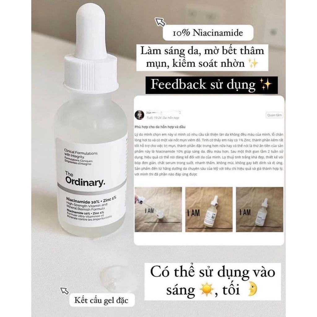 Tinh chất dưỡng sáng da TO 10% + Zinc 1%