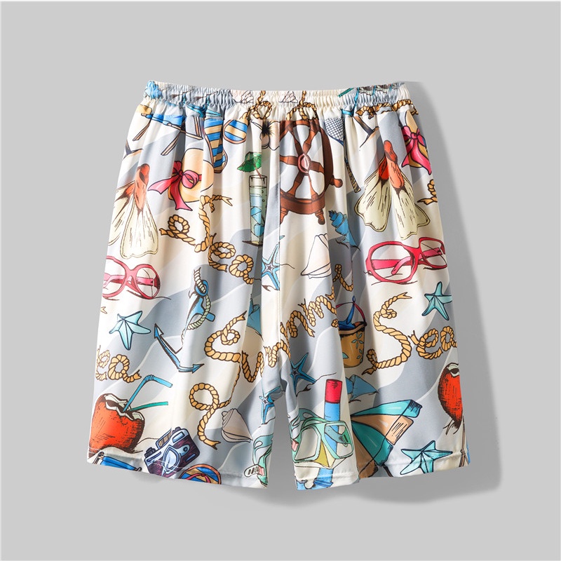 Bộ Áo + Quần Thời Trang Trẻ Trung Cho Nam Set Áo Sơ Mi Tay Ngắn Họa Tiết In + Quần short Cá Tính Cho Nữ