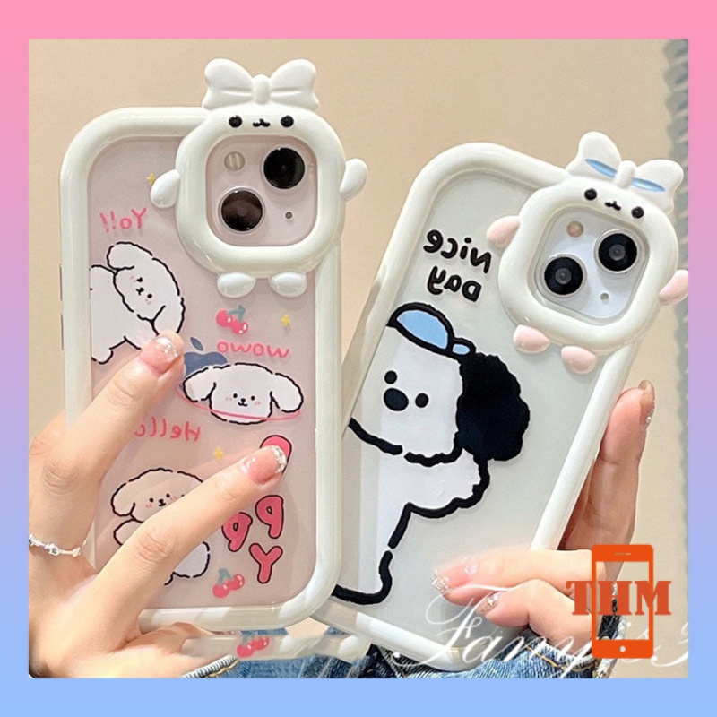 Ốp Điện Thoại Trong Suốt Hình Cún Cho Iphone 6 / 6S / 6splus / se / 7 / 7plus / 8 / 8plus / X / xs / xsmax / 11 / 12 / 13 / 14 / Plus / pro / pro max-5023