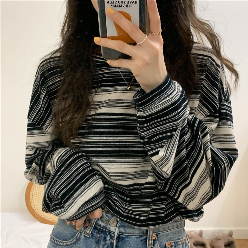 Áo Thun Sweater Mỏng Tay Dài Thời Trang Xuân Thu 2022 Cho Nữ