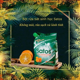 BỘT RỬA BÁT SINH HỌC SATOS 1.5kg - không mùi, rửa sạch, an toàn cho sức khoẻ