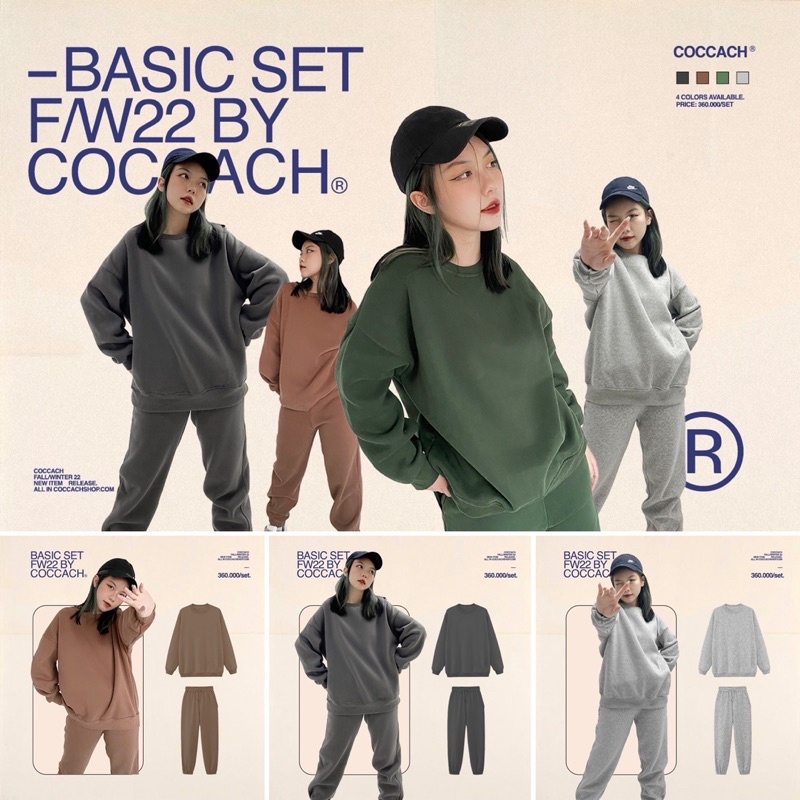 Set bộ nỉ bông unisex cao cấp AN0710 by COCCACH