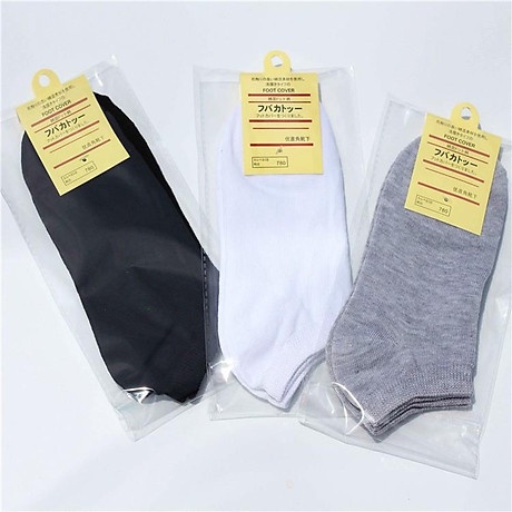 Tất Vớ Nam Nữ Cotton Trơn Cổ Ngắn - Tất Vớ Cổ Thấp Unisex Thấm Hút Mồ Hôi Cực Tốt