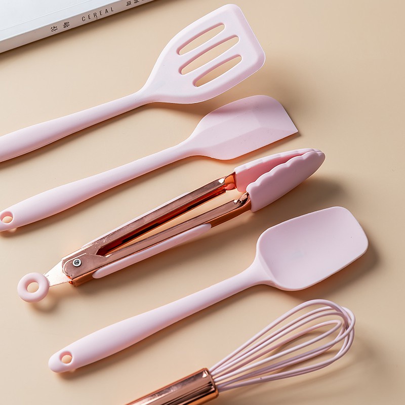 Bộ Dụng Cụ Nấu Ăn Nhà Bếp, Bộ Dụng Cụ Làm Bánh 5 Món Chất Liệu Silicon Cao Cấp Chống Dính
