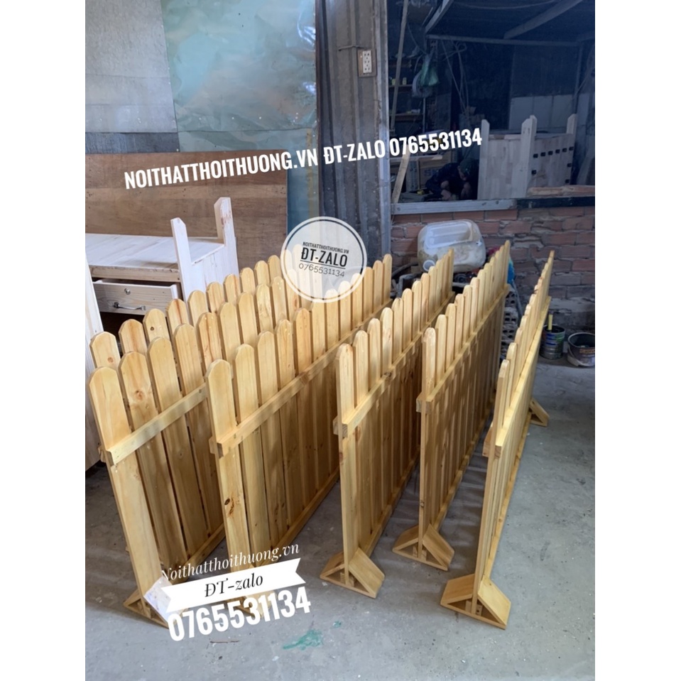 Hàng rào trang trí bằng gỗ tự nhiên
