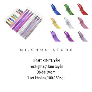  TÉP LIGHT KIM TUYẾN BLING BLING NỐI TÓC 150-200 SỢI 