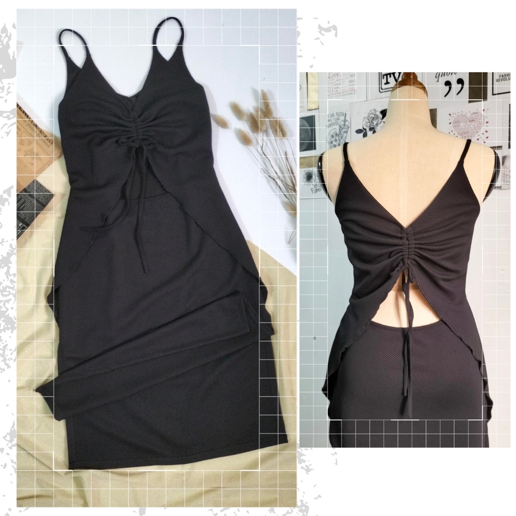 Đầm yếm dây hở lưng cánh bướm DG03