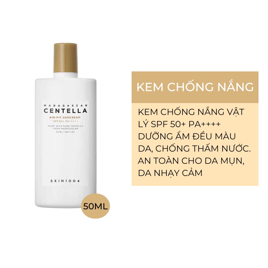 Kem chống nắng Skin1004 Madagascar Centella Air-Fit SunCream SPF50+ PA++++ 50ml - Bahachiha