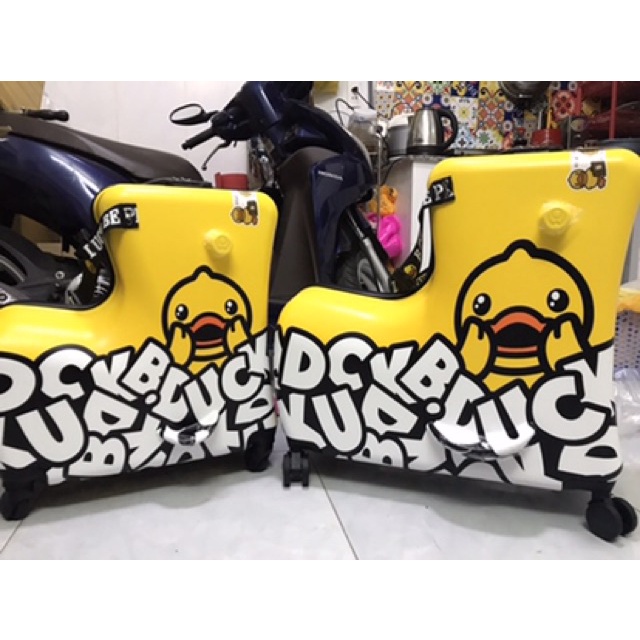 Vali BDuck Cho Bé Size 20inch / 24inch - Kiêm Xe Kéo 4 Bánh & Chân Xoay 360° - Hàng Chính Hãng