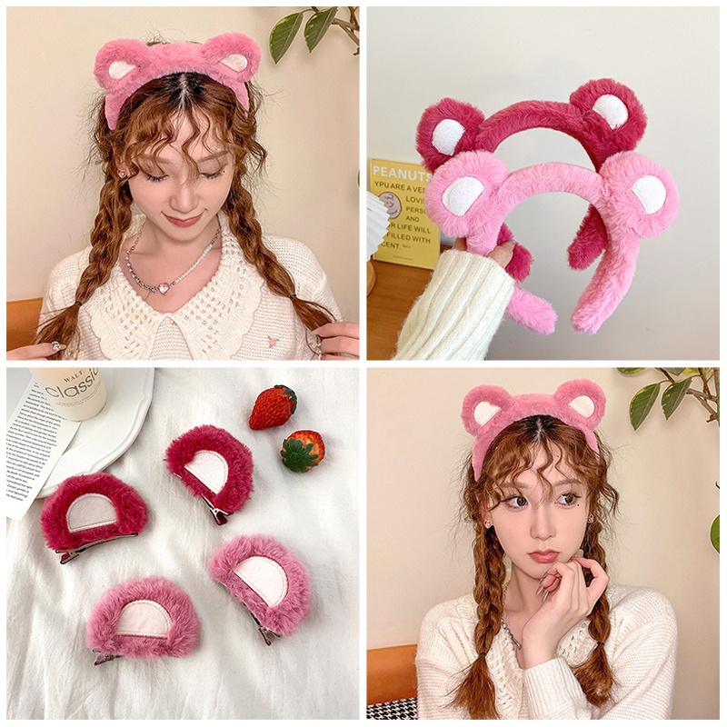 Băng Đô Cài Tóc Hình Gấu Hoạt Hình Dễ Thương