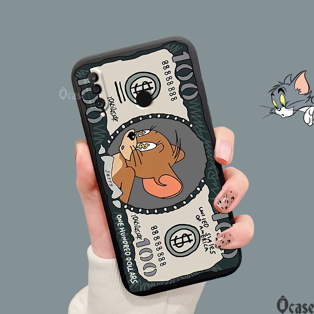 Ốp lưng Huawei P30 Lite / Nova 4E / Honor 20 Lite in hình Mèo và Chuột cạnh viền vuông có bảo vệ camera