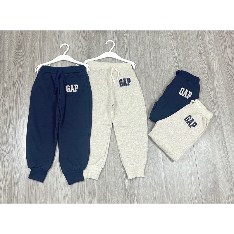 Set 2 quần nỉ G A P màu than xám cho bé trai