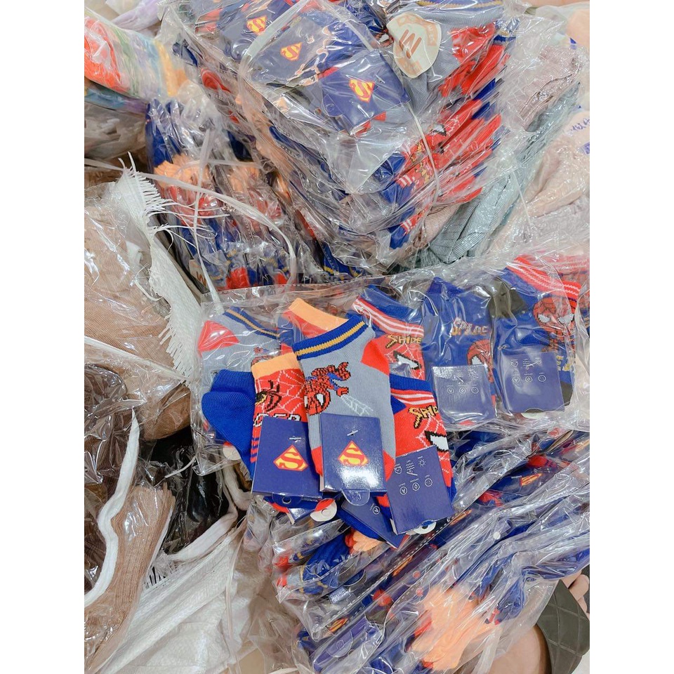 Tất cho bé trai hình siêu nhân nhện cho bé, vớ cho bé trai hình nhện siêu nhân cho bé từ 1-9T